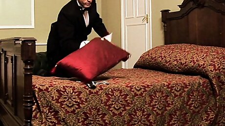 Black babe with huge bombs rides a cock while have her black stockings still on