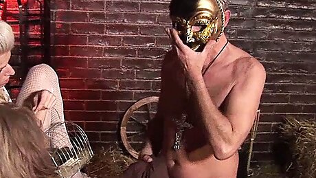 Three sluts get their asses fucked deep in group sex