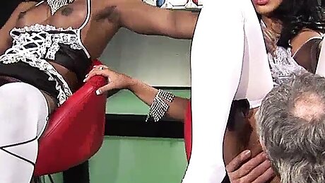 Jasmine Webb and Romana Ryder get fucked in a deep orgy