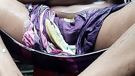 Sexy Girl Is Bathing In Bathroom. Erotic Girl Is Masturbating Her Boobs And Peeing. Hot Girl Bathing Scene