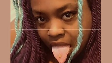 Hot ebony babe tit worship