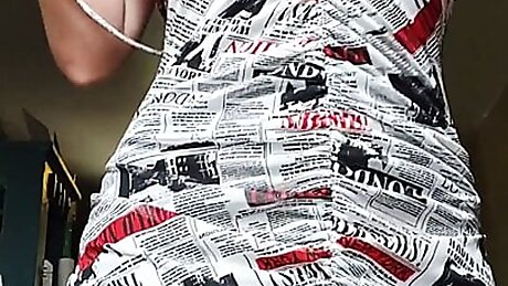 Flirty tease huge tits & small waist