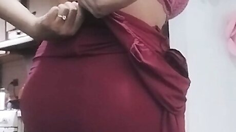 Real Arab Mom With Huge Tits Masturbates Creamy Juicy Pussy To Orgasm While Husband Is In The Other Room On Cam