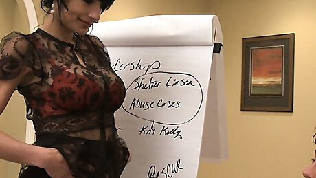 Young hunk gets his stiff tool sucked by his hot cougar boss