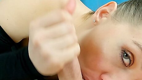 Naughty girl sniffing her warm breath while sucking hard cock - Nose smelling fetish - CUSTOM VIDEO