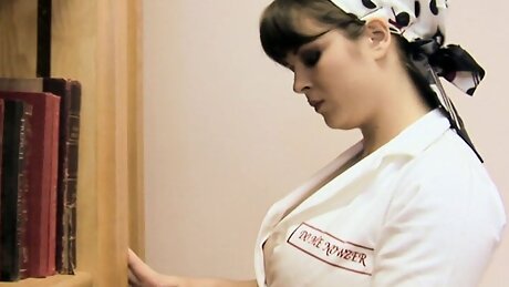 Curvy brunettes are half naked on the floor masturbating