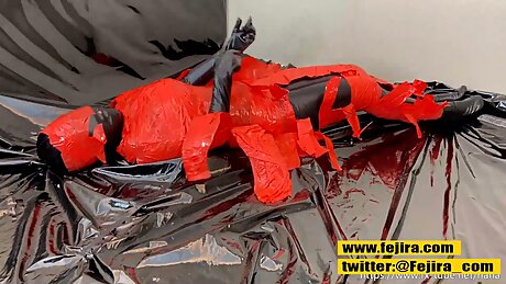Fejira Com &ndash; 3 Layer Zentai And Tape Mummification Orgasm