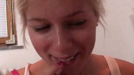 Blond Girl Riding Old Father In Law&rsquo;s Dick