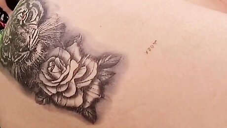 Outdoors On The Patio &ndash; Masturbation Of Wet Pussy With Massive Dildo