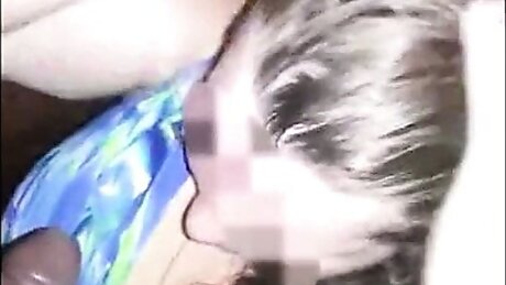 Shy BBW Friend in Hot Dress came for more Oral Practice and First Facial