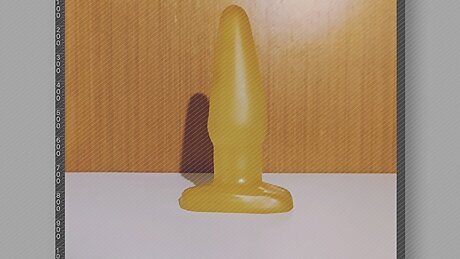 Ligia Cyberslut, Latex Version, Profit With Her Yellow Jelly Anal Plug