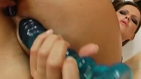 Sandra Shine - EURO SOLO Gorgeous Babe Masturbation, body stockings, high heels, lingerie, all natural beauty Short