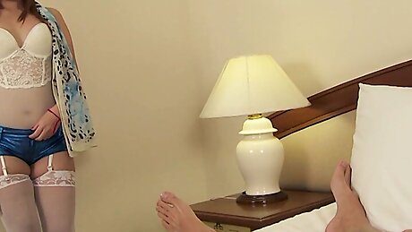 Petite Asian Beauty In White Stockings Fucked And Licked By Mike