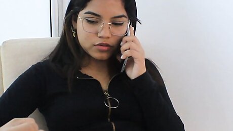 My stepsister asks me for help to take some erotic photos