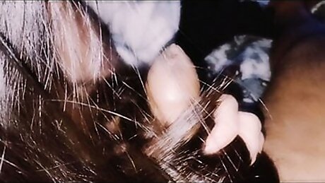 Amateur With Long Hair Gives Hairjob And Fucks. Her Long Hair Is Flaunting And She Gets Fucked From Behind In 4k Quality