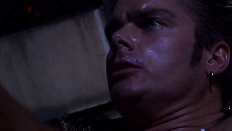 Long haired milf draws cum with her mouth from a big penis before being throbbed doggystyle