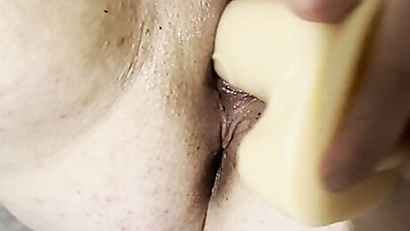 Bbw cums using bwc toy