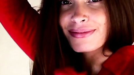 Petite MILF teasing her pussy solo