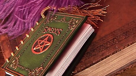 Nasty dude pounds slender babe restrained to the bed from behind