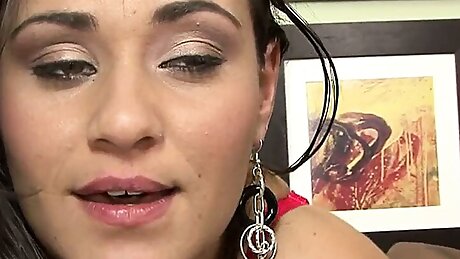 Busty brunette Charley has sex with a big black cock