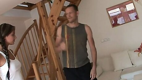 Ellen Peterson and Nataly have interracial threesome sex