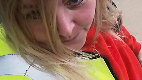 Kiity Queen Teasing And Showing Off In The Warehouse. Blond Mature Milf