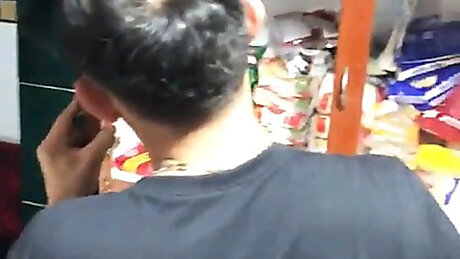 My stepbrother's wife likes to eat my cock