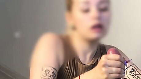 Hot Girl With Long Nails Gives An Intense Handjob