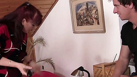 Hot Mother In Law Toying Shaved Cunt Before Sex