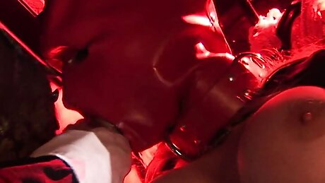 Kinky dude fucks two hot blondes in a dungeon