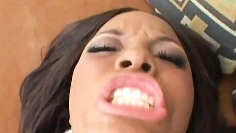 Sexy Black Teen With Big Boobs Takes Big White Cock