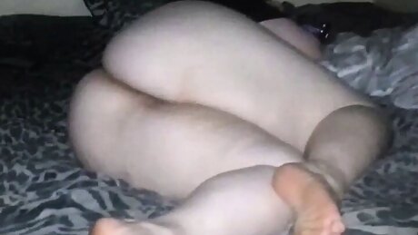 BBW Pawg Doing Homework Naked on my Bed