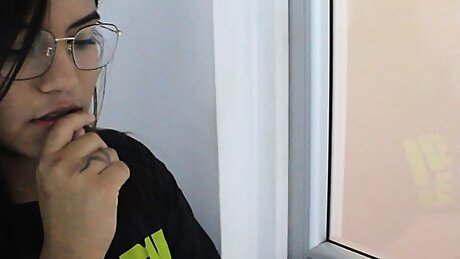 Watch My Stepbrother Watching Porn And I Get Very Horny - Cum On My Big Buttocks