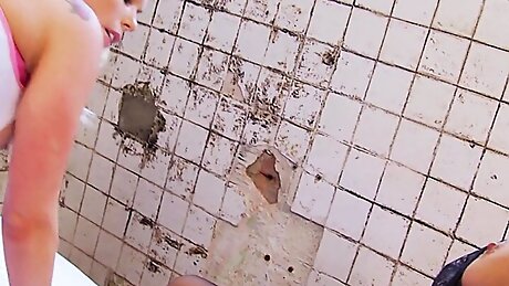 Blondie moans with pleasure while young slut bangs her with a toy