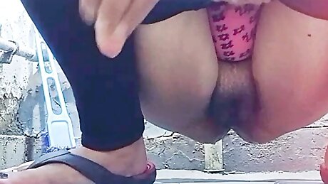 Sangeeta bhabi gets hot while pissing as she does dirty talking in Telugu