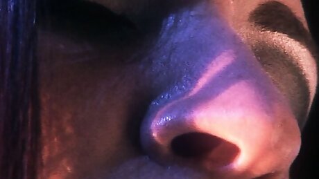 Brunette with bouncy tits rubs her pussy while riding cock