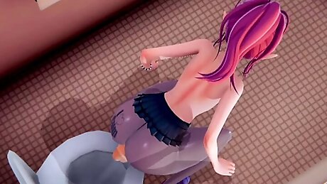 The ghost broke into the toilet to FUCK the ass of the Thicc Elf-Trap