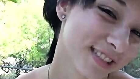 Petite solo teen hottie masturbates